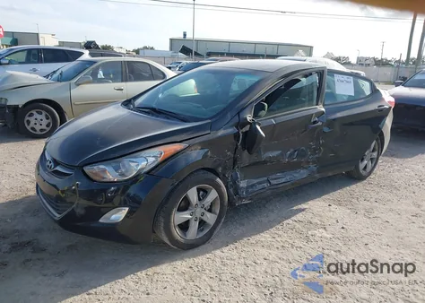 2012 Hyundai Elantra Gls z USA, uszkodzony, nr VIN 5NPDH4AE7CH088242
